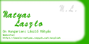 matyas laszlo business card
